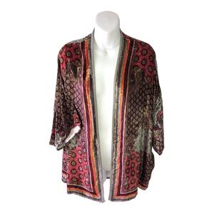 Anthropologie Bl^nk London plum velvet Kimono nwot blank bl-nk
